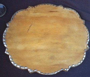 Unusual Scalloped Tray with Tin Frame - Photo 1