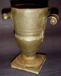 Tin Vase with a More Provincial Expression Than a Slightly - Photo 1